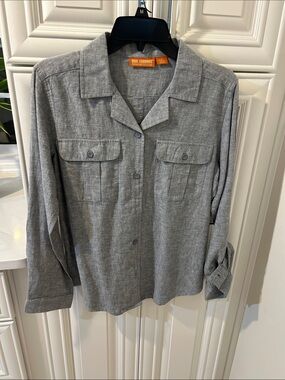 Reel Legends women’s Light Gray Casual Button-Down Shirt
